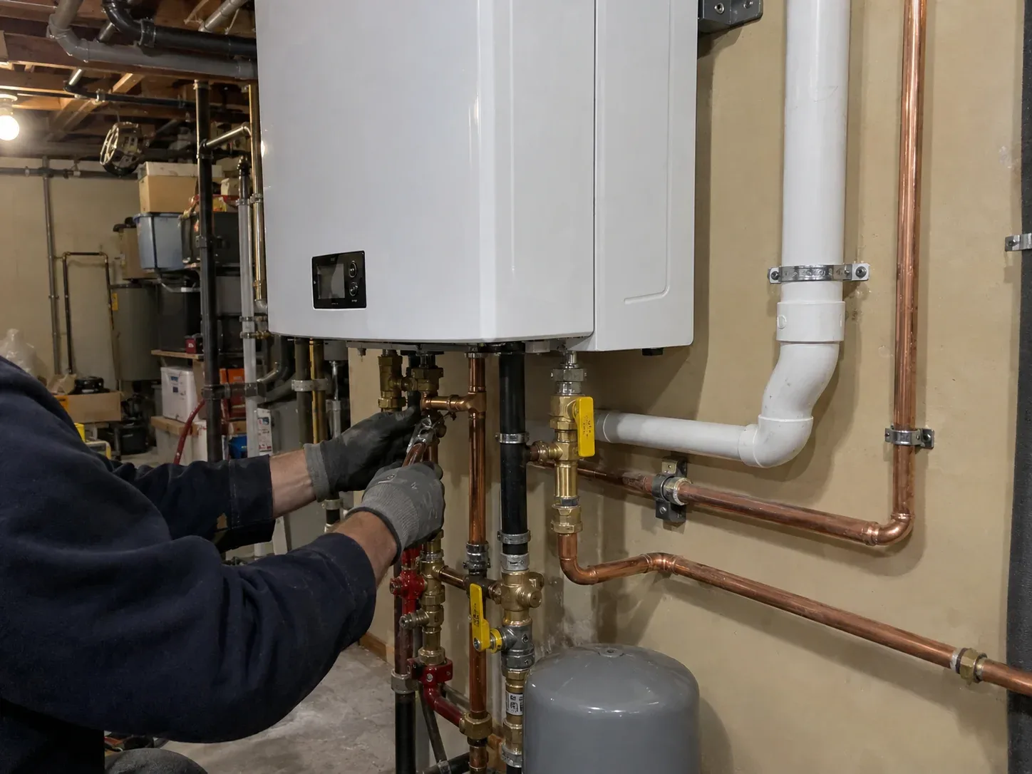 Boiler installation Ottawa — mounting a new wall-hung boiler